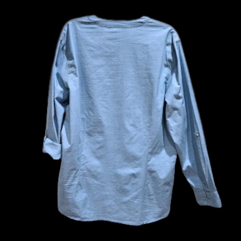 NWT Riders by Lee Turquoise Long Sleeve V-Neck Tunic - XXL - Picture 2 of 10